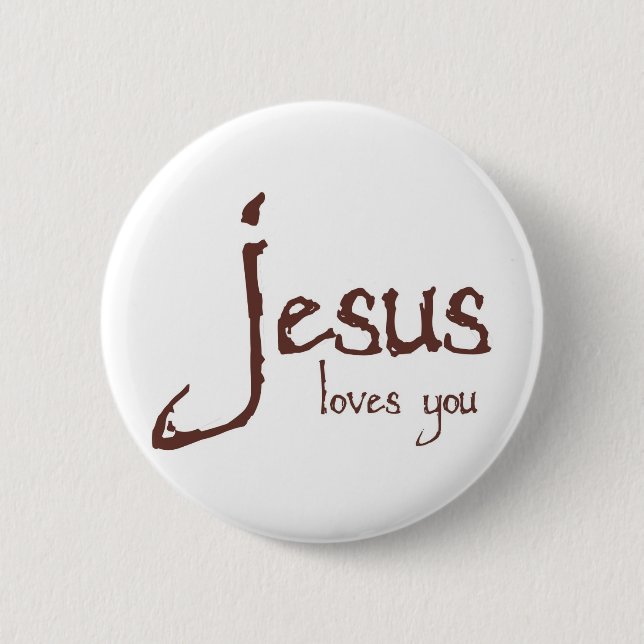 Badge Rond 5 Cm Jésus vous aime (Devant)