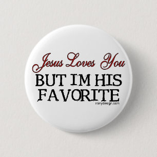 Badge Rond 5 Cm Jésus Vous Aime Favorite