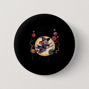 Badge Rond 5 Cm Jeter Les Sorcières De Dice Halloween Bunco Dice J