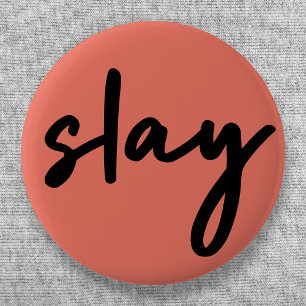 Badge Rond 5 Cm Jeter Moderne minimaliste tendance élégant Coral