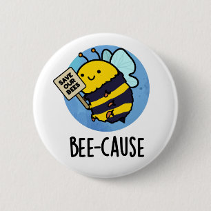 Badge Rond 5 Cm Jeu d'abeilles