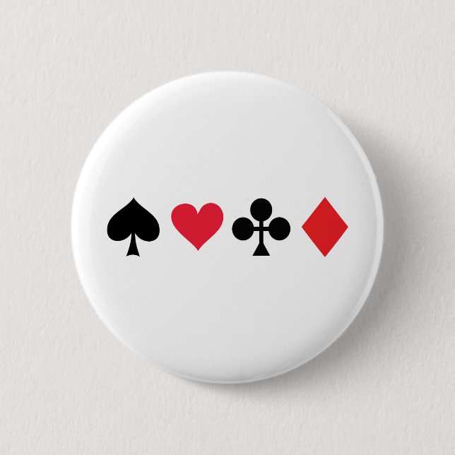 Badge Rond 5 Cm jeu de cartes de poker (Devant)