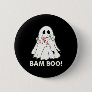 Badge Rond 5 Cm Jeu de costume drôle de Mahjong fantôme Halloween