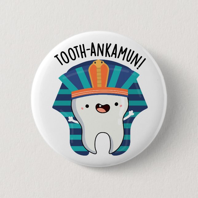 Badge Rond 5 Cm Jeu de dents amusant de chevamun (Devant)