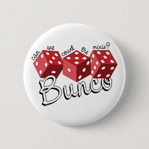 Badge Rond 5 Cm Jeu de dés Bunco