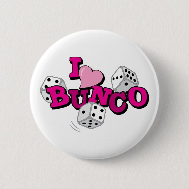 Badge Rond 5 Cm Jeu de dés Bunco (Devant)