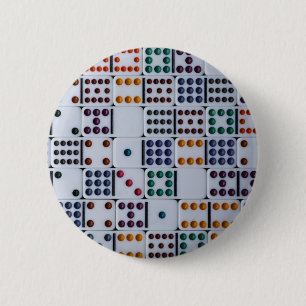 Badge Rond 5 Cm Jeu de Dominos