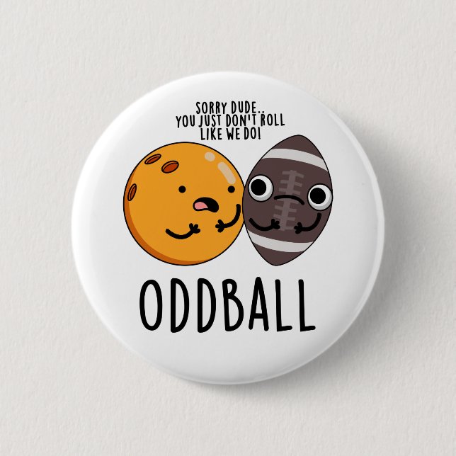Badge Rond 5 Cm Jeu De Football Amusant (Devant)