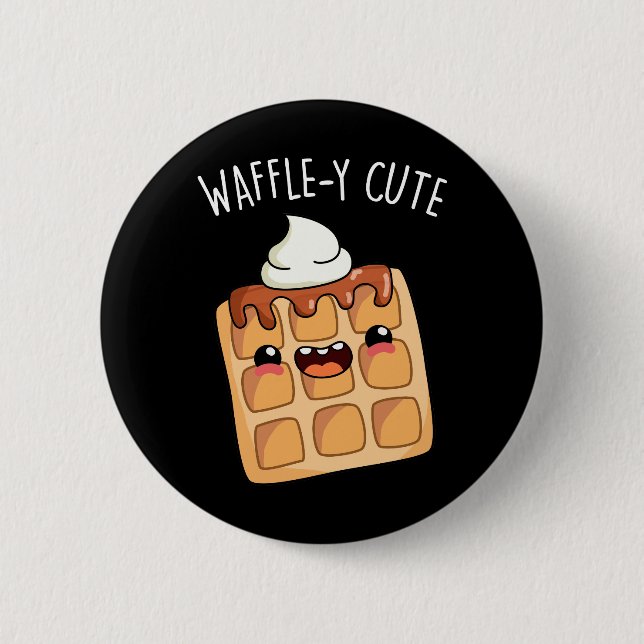 Badge Rond 5 Cm Jeu de gaufre amusant (Devant)