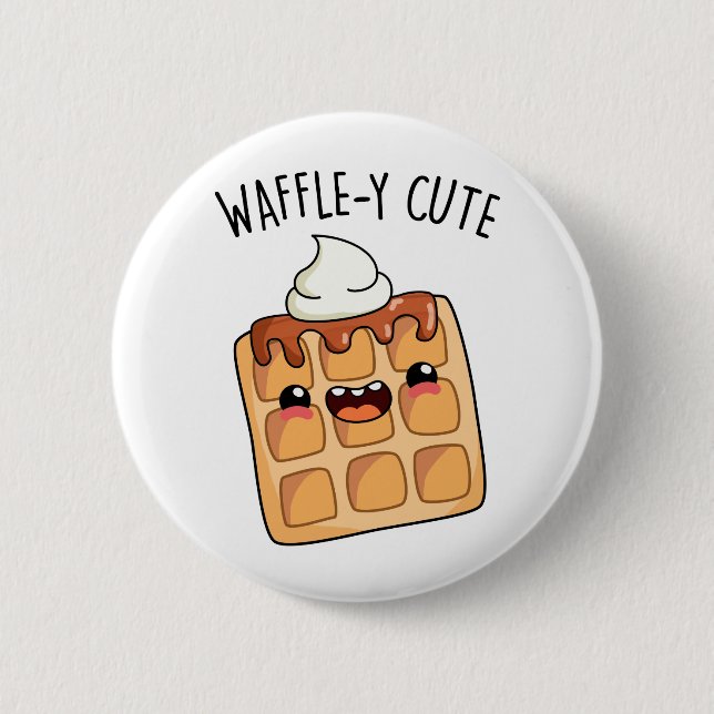 Badge Rond 5 Cm Jeu de gaufre amusant (Devant)