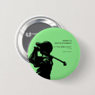 Badge Rond 5 Cm Jeu de golf de golfeur noir Trip Bachelor Party mi