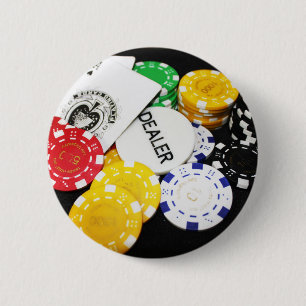 Badge Rond 5 Cm Jeu de jetons Casino Win Jeu chance Risque pari