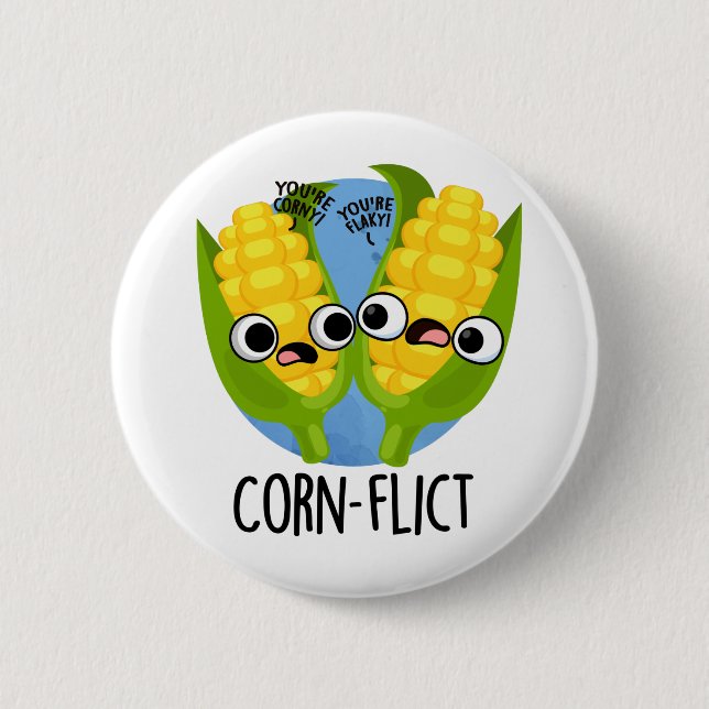 Badge Rond 5 Cm Jeu de maïs amusant (Devant)