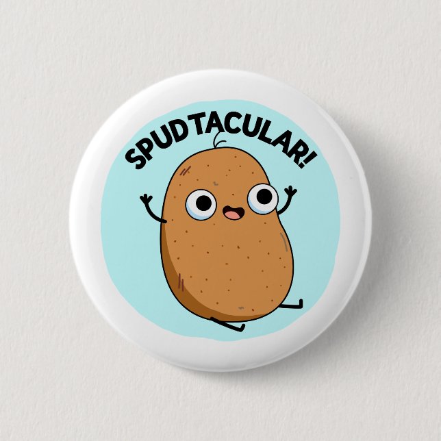 Badge Rond 5 Cm Jeu de pomme de terre amusant (Devant)