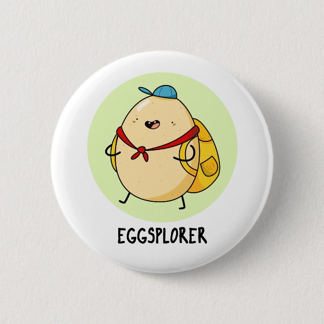 Badge Rond 5 Cm Jeu d'explorateur d'oeufs amusant (Devant)