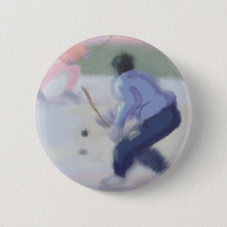 Badge Rond 5 Cm Jeu d'hockey