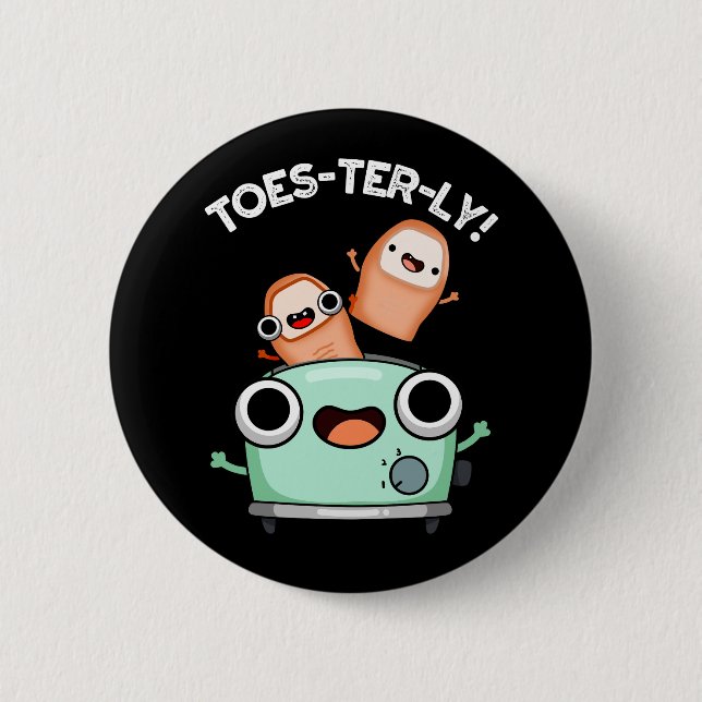 Badge Rond 5 Cm Jeu d'orteils amusant Jeu d'orteils foncé BG (Devant)