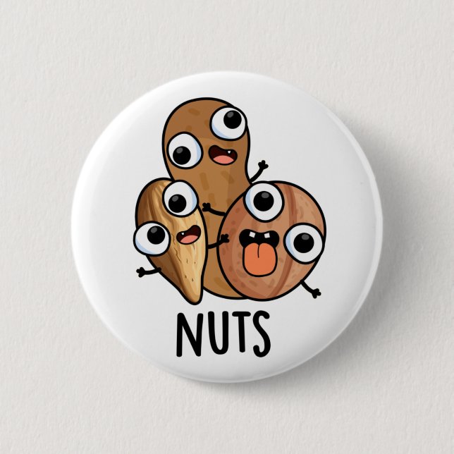 Badge Rond 5 Cm Jeu Drôle Nutty Nutty (Devant)
