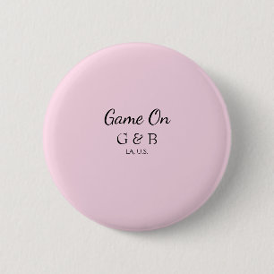 Badge Rond 5 Cm Jeu sur ajouter le nom du couple lieu de la fête d