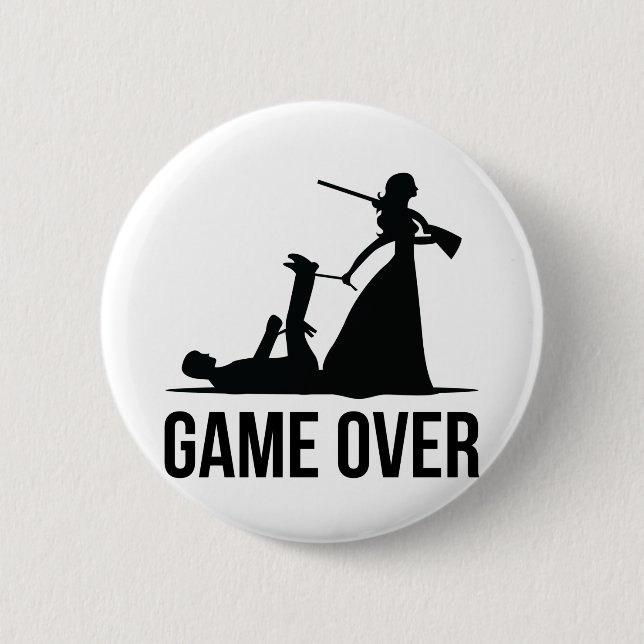 Badge Rond 5 Cm Jeu terminé - mariage (Devant)