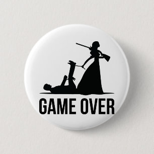 Badge Rond 5 Cm Jeu terminé - mariage