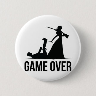 Badge Rond 5 Cm Jeu terminé - mariage