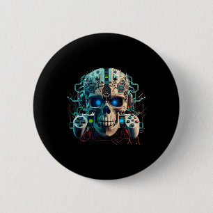 Badge Rond 5 Cm Jeu Vidéo Joueur Amorphous Créature Crâne Jeu C