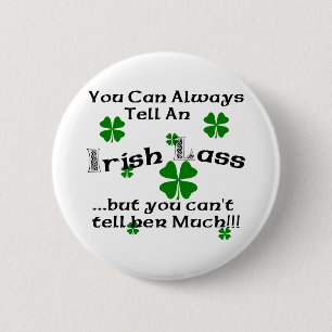 Badge Rond 5 Cm Jeune fille irlandaise - vous pouvez toujours