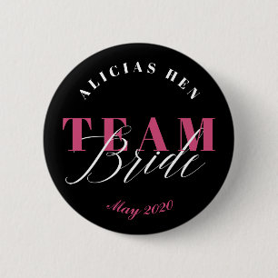 BADGE ROND 5 CM JEUNE MARIÉE D'ÉQUIPE