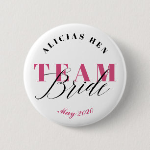 BADGE ROND 5 CM JEUNE MARIÉE D'ÉQUIPE