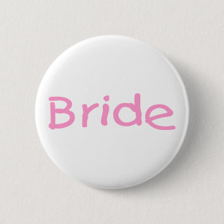 Badge Rond 5 Cm Jeune mariée (rose)