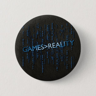 Badge Rond 5 Cm Jeux plus grands que la réalité