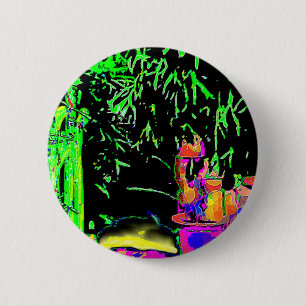 Badge Rond 5 Cm jGibney de fougères de Staghorn les cadeaux de