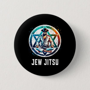 Badge Rond 5 Cm Jitsu Karate Funny Hanukkah