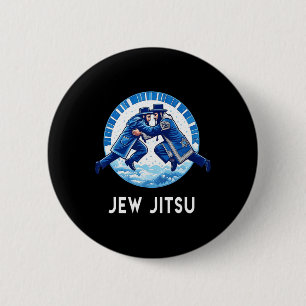 Badge Rond 5 Cm Jitsu Karate Funny Hanukkah