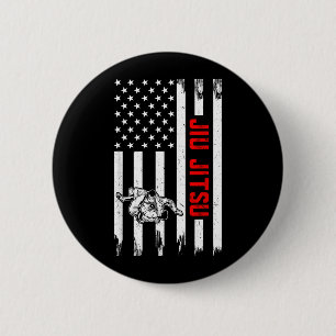 Badge Rond 5 Cm Jiu Jitsu Drapeau américain Jiu Jitsu brésilien Ar