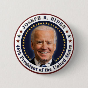 Badge Rond 5 Cm Joe Biden Président Jour d'inauguration Souvenir