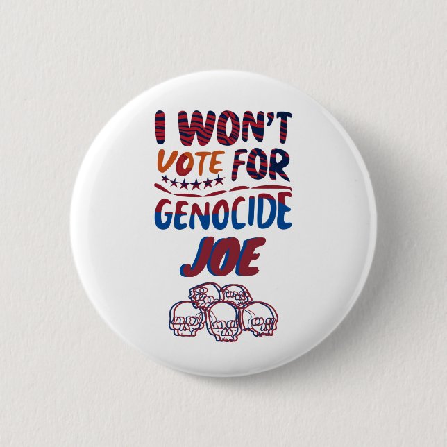 Badge Rond 5 Cm joe du génocide, bouton (Devant)