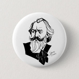 Badge Rond 5 Cm Johannes Brahms