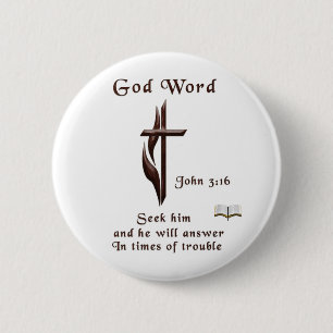 Badge Rond 5 Cm John 3:16
