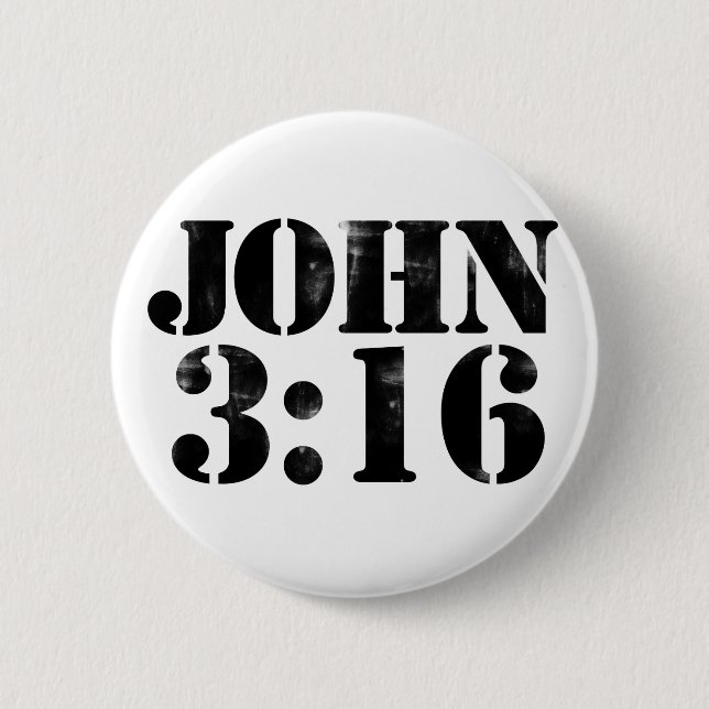 Badge Rond 5 Cm John 3:16 (Devant)