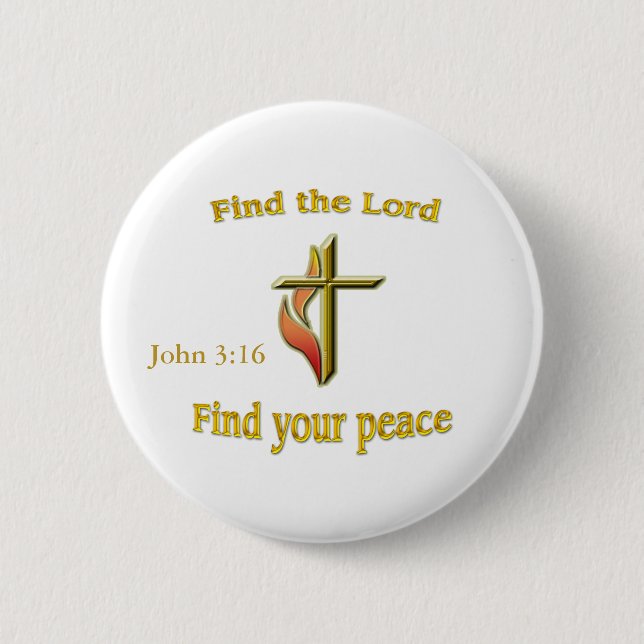 Badge Rond 5 Cm John 3:16 (Devant)