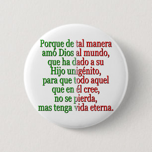 Badge Rond 5 Cm John 3:16 Espagnol