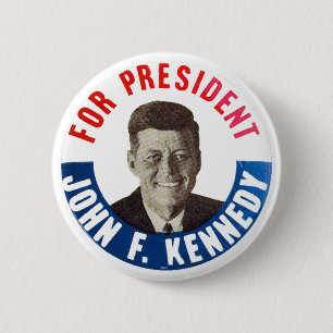Badge Rond 5 Cm JOHN KENNEDY - bouton