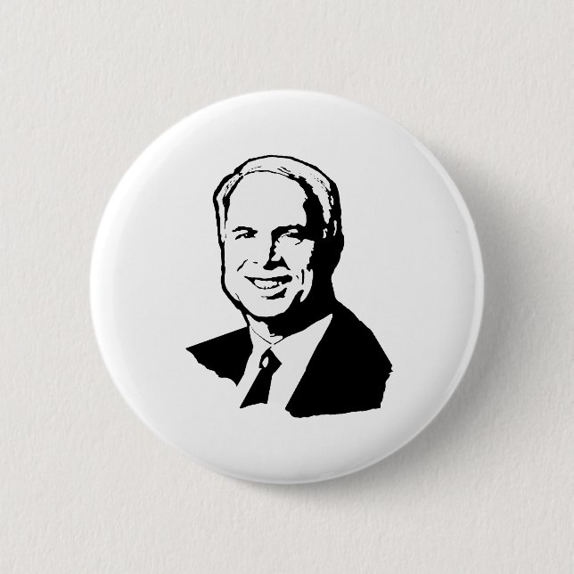 Badge Rond 5 Cm John McCain Gear (Devant)