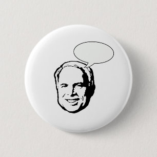 BADGE ROND 5 CM JOHN MCCAIN PENSAIT QUE BUBBLE