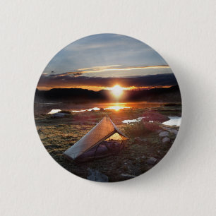 Badge Rond 5 Cm John Muir Trail Camp Sunrise - Sierra Nevada Mount