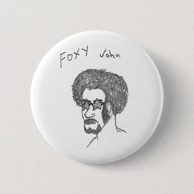 Badge Rond 5 Cm John rusé (Devant)