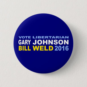 Badge Rond 5 Cm Johnson-Soudure libertaire 2016 de vote