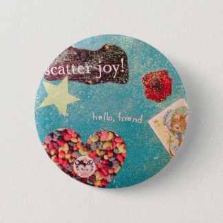 Badge Rond 5 Cm Joie de dispersion ! Pin de parties scintillantes